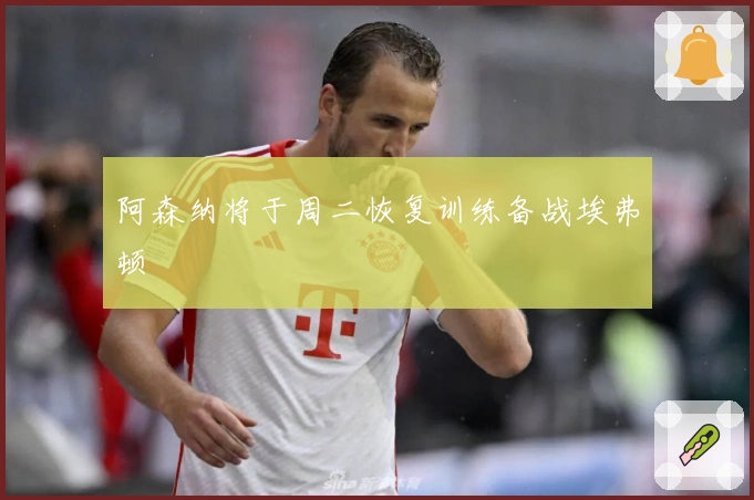 阿森纳将于周二恢复训练备战埃弗顿